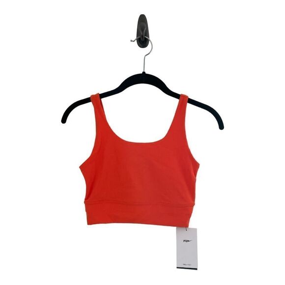NWT Nike Yoga Luxe Women's Infinalon Crop Top in Bright Orange XS - Picture 3 of 4